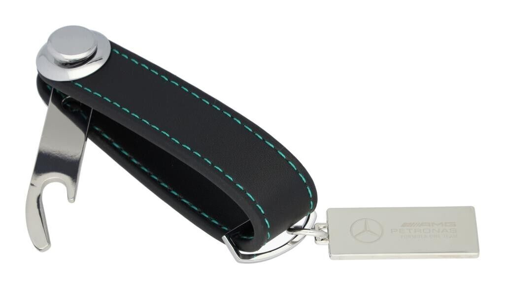 MERCEDES AMG Portachiavi, Pelle Marrone