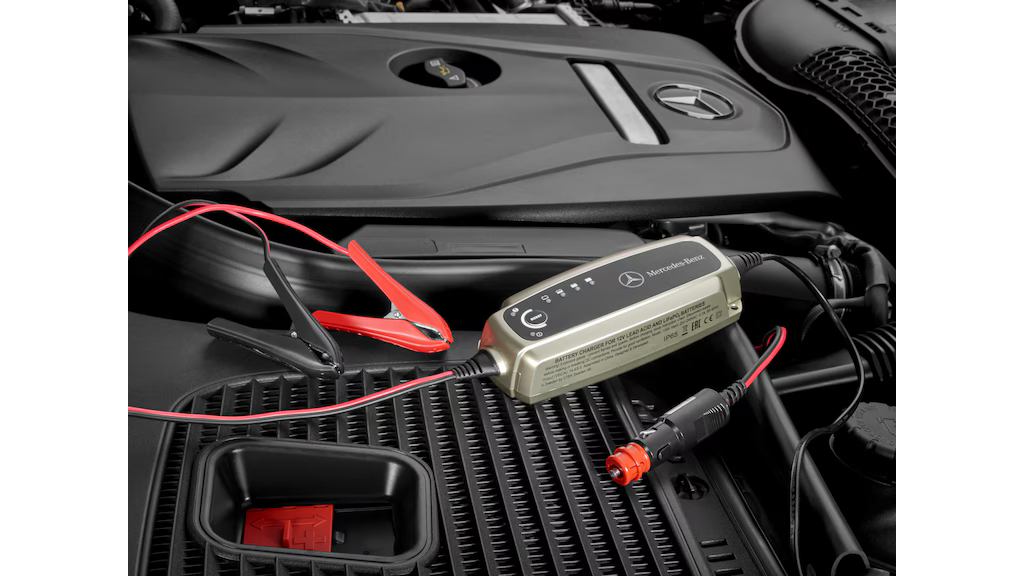 Caricabatteria con funzione di mantenimento della carica, 5 A, per batterie al piombo-acido e al litio, ECE