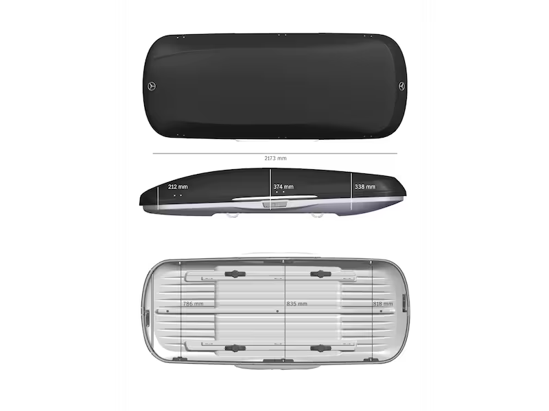 Box per il tetto Mercedes-Benz XL, 590 litri